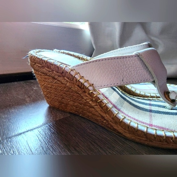 Burberry- Nova Check Thong Espadrille (White) - Picture 9 of 16